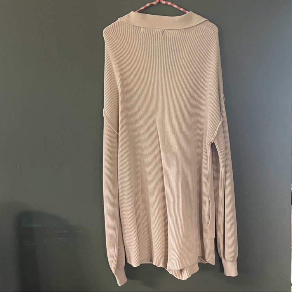 Beige Ribbed Romper - Picture 3 of 3